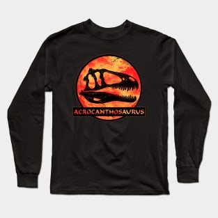 Acrocanthosaurus fossil skull Long Sleeve T-Shirt